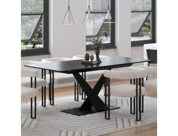Julius Dining Table w/Extension in Black