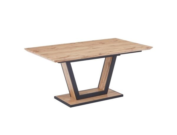 Forna Dining Table w/Extension in Natural and Black