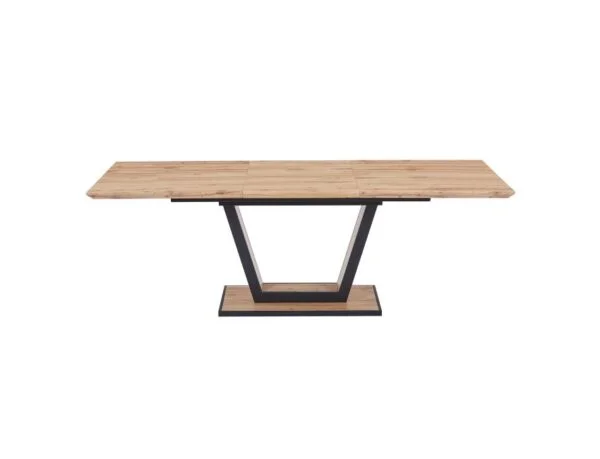 Forna Dining Table w/Extension in Natural and Black