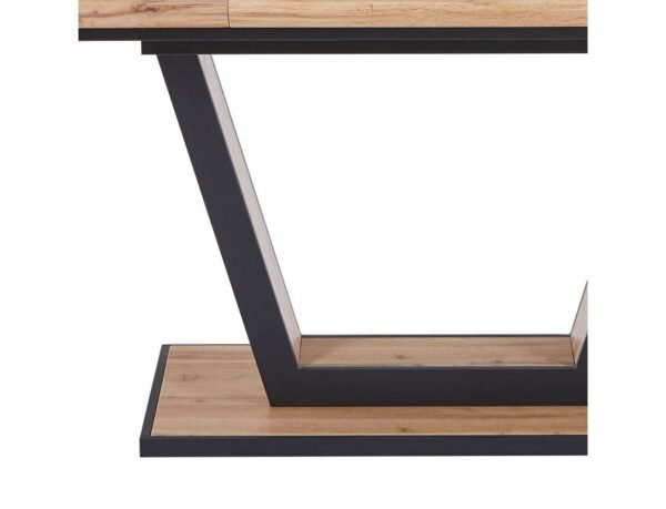 Forna Dining Table w/Extension in Natural and Black