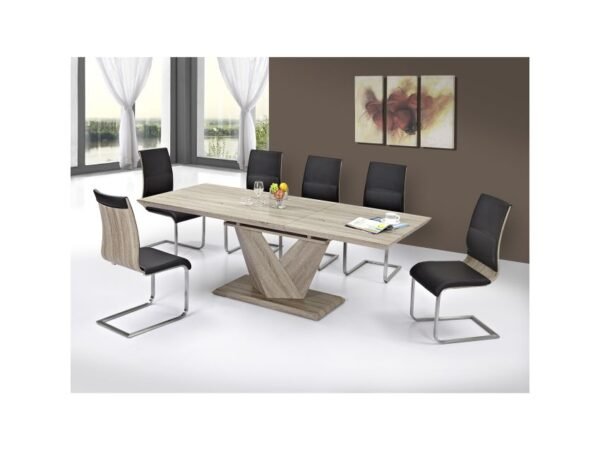 Eclipse Dining Table w/Extension in Washed Oak