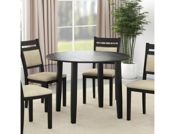 Conrad Round Dining Table in Black